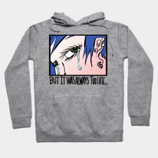 Blue Haired Girl Crying Hoodie